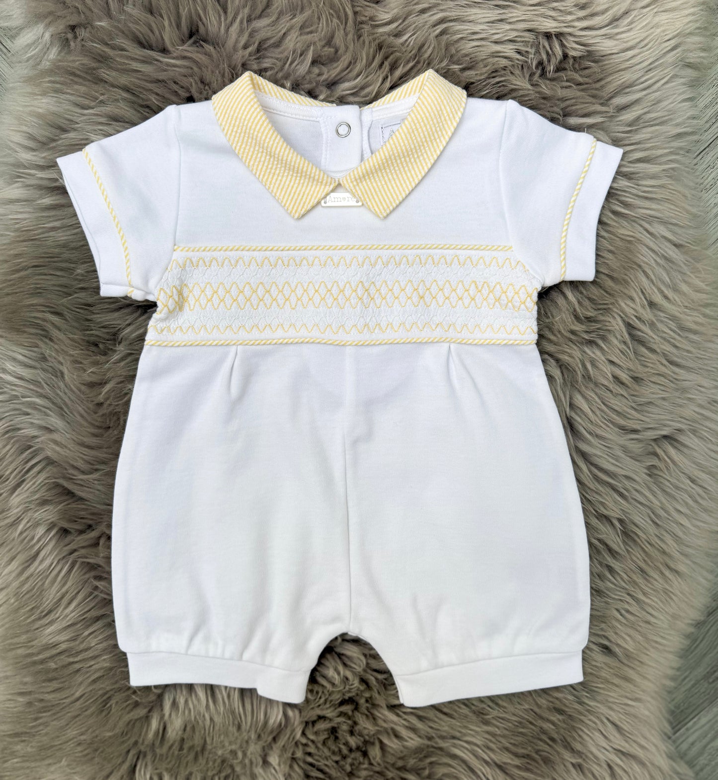 Lemon Smock Cotton Romper