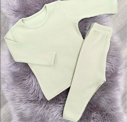 Sage Green Ribbed Tracksuit