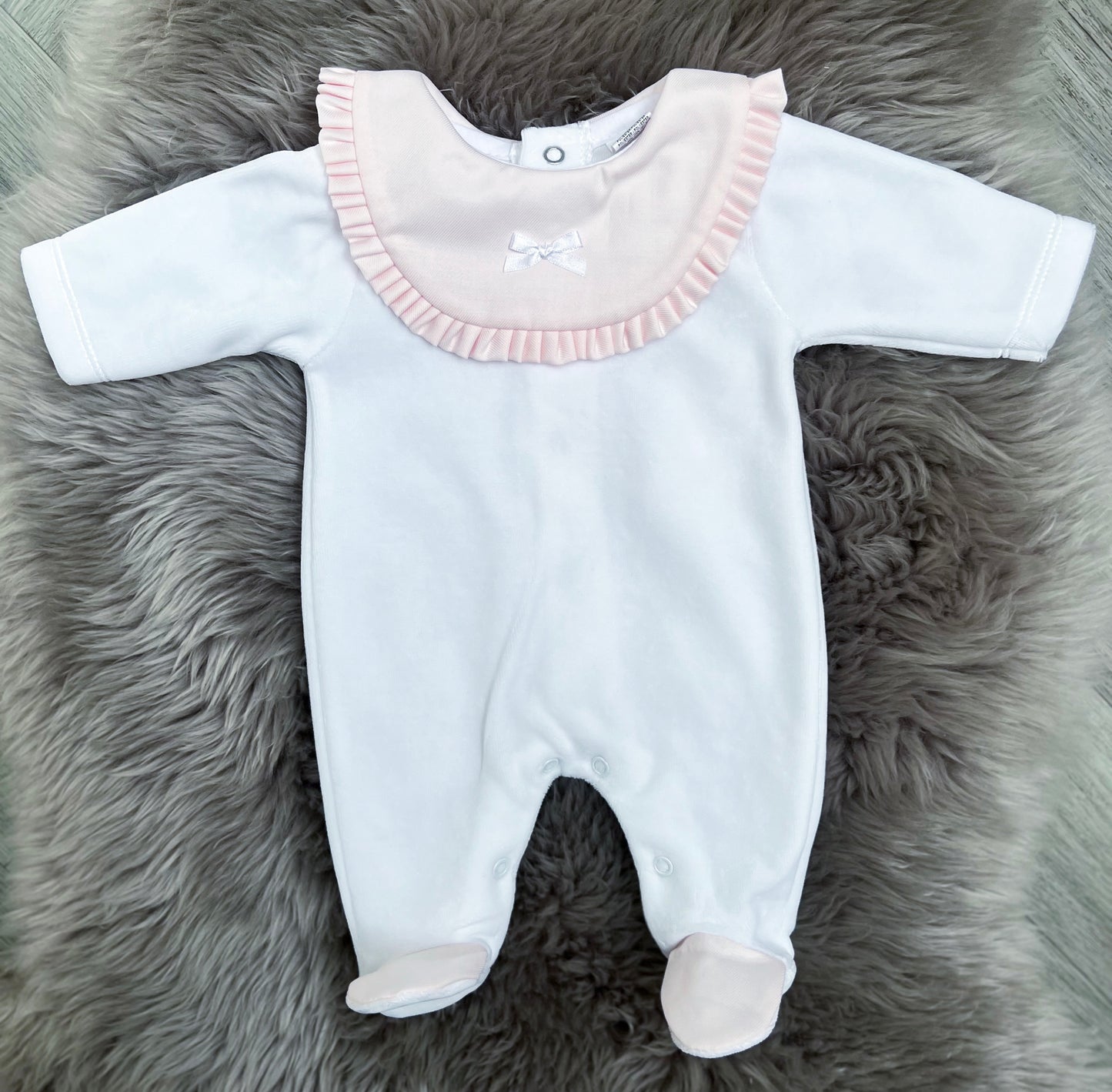 Pink Collar Cotton Babygrow