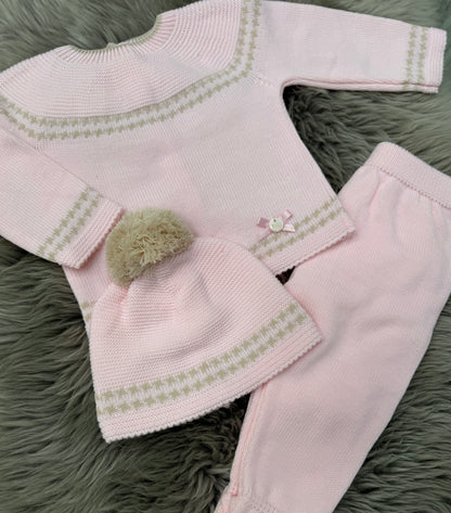 Pink & Beige 3 Piece