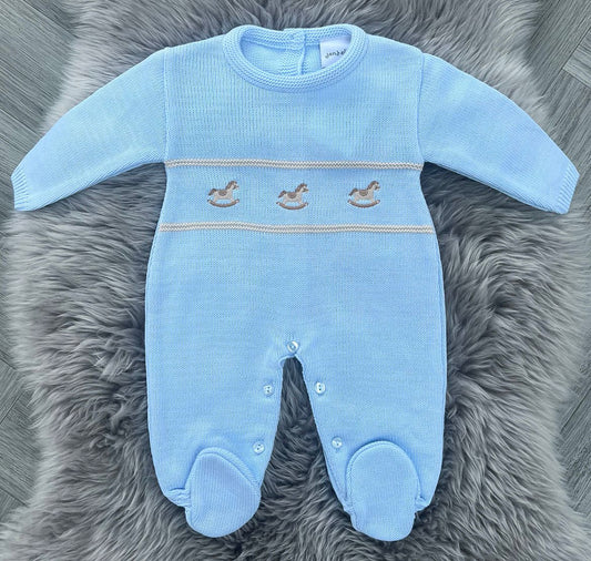 Blue Rocking Horse Babygrow