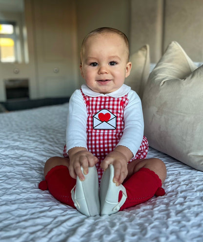 BIE EXCLUSIVE Boy Valentine Rompers