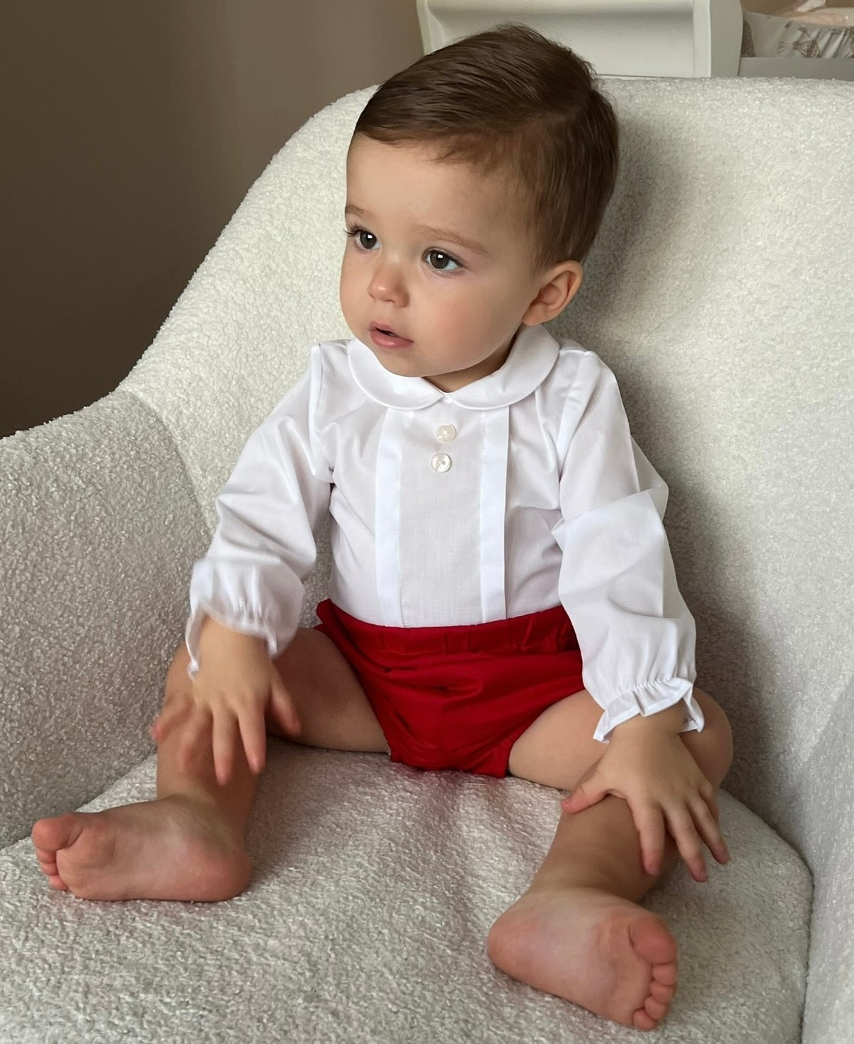 18-24m red & white set