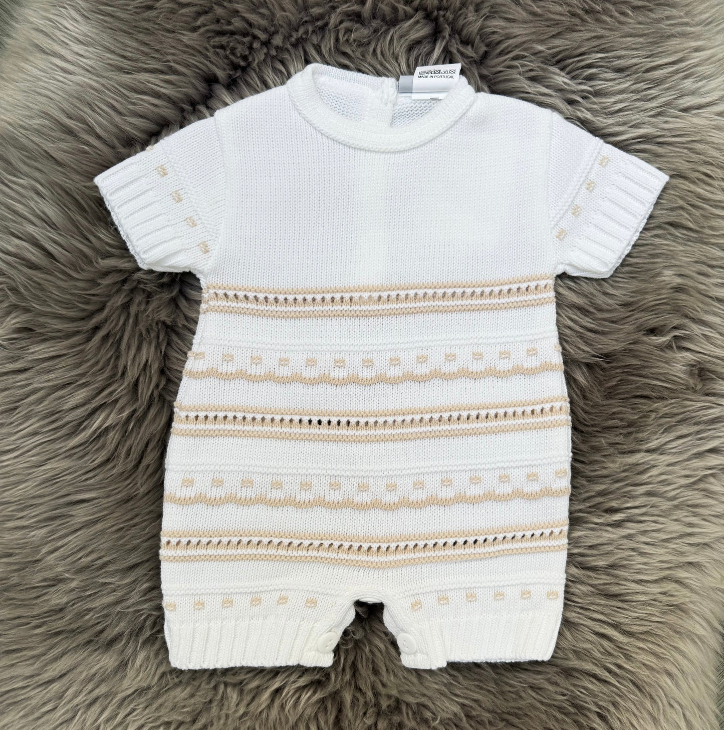 Biege & White Romper
