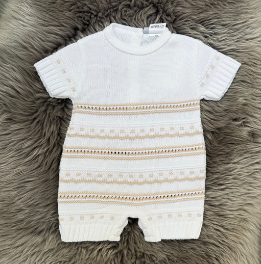 Biege & White Romper