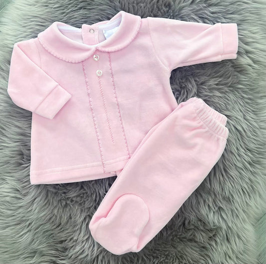 Pink Velour 2 Piece