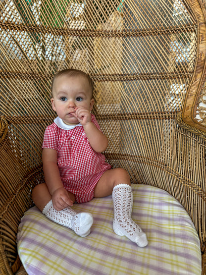 Red Gingham Romper
