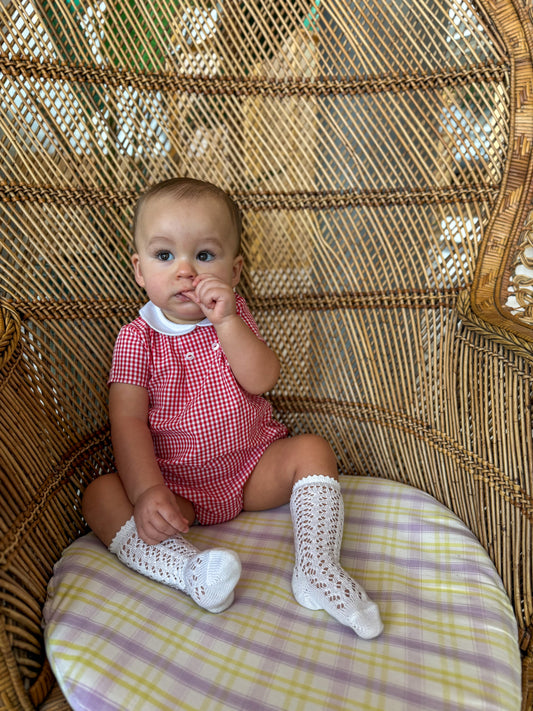 Red Gingham Romper