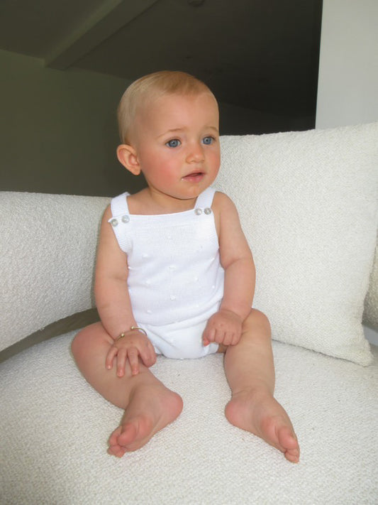 White Bobble Romper