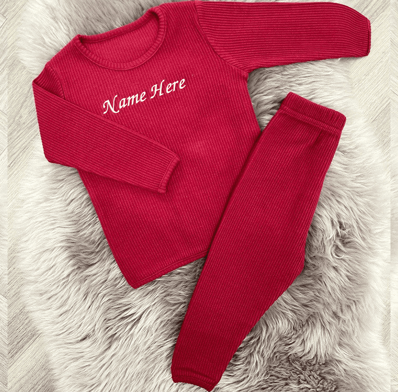 Ribbed Tracksuit - Claret Red