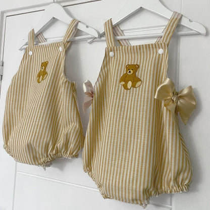 BIE EXCLUSIVE Girl Teddy Bear Romper