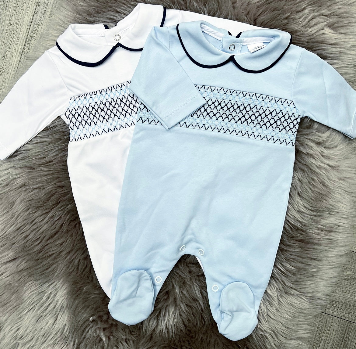 Baby Blue Hugo Babygrow