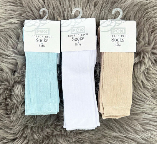 Ribbed Knee High Socks