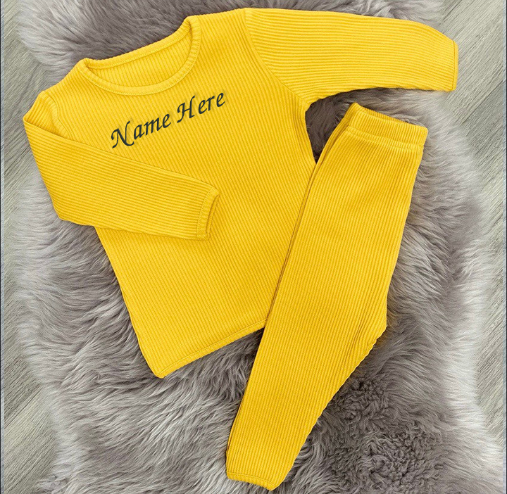 Ribbed Tracksuit Mustard