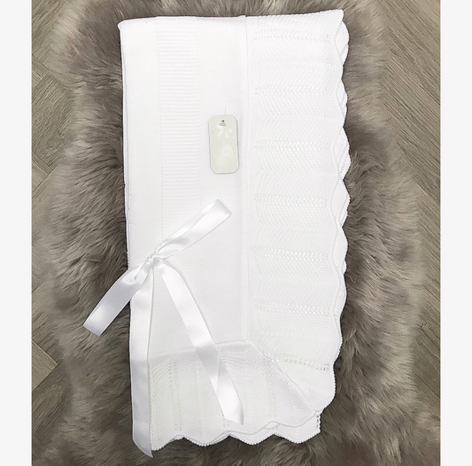 White Bow Blanket