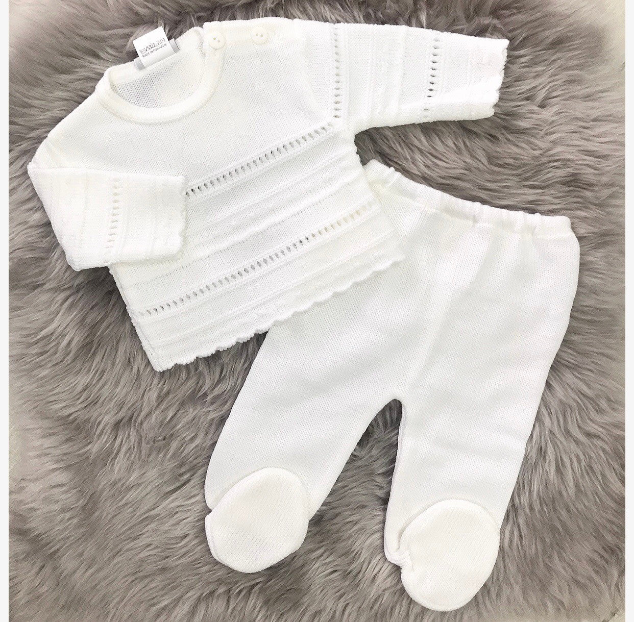 Special White Knit 2 Piece