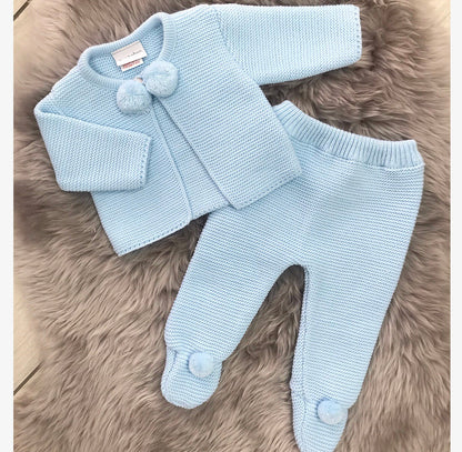 Blue Pom Pom 2 Piece