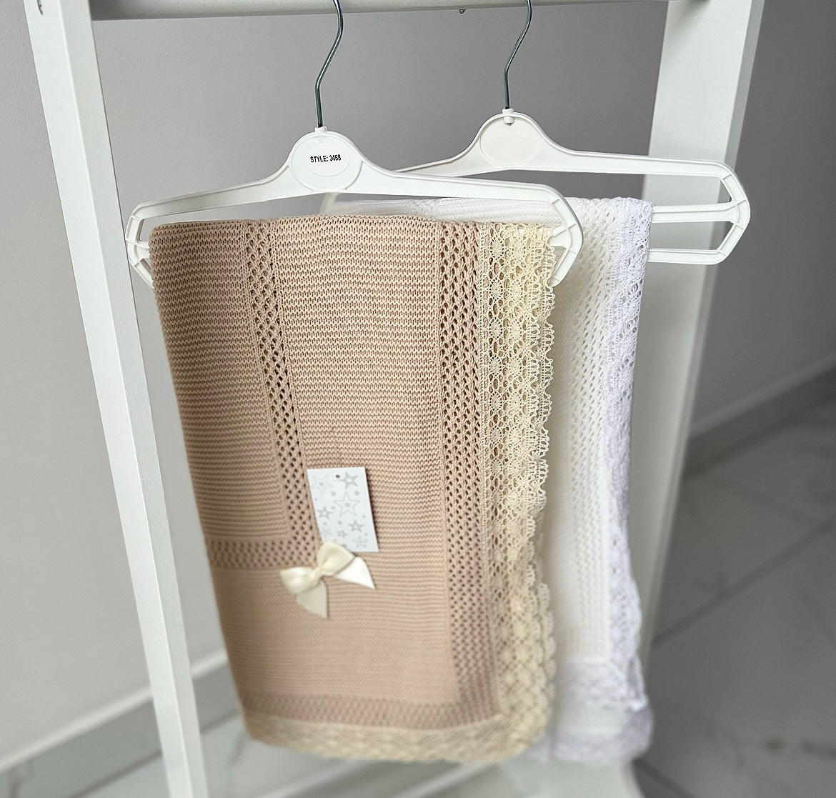 Beige Knit Blanket