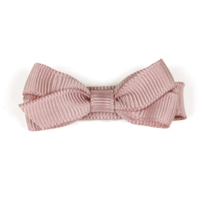 Small Dusty Pink Bow Hair Clip