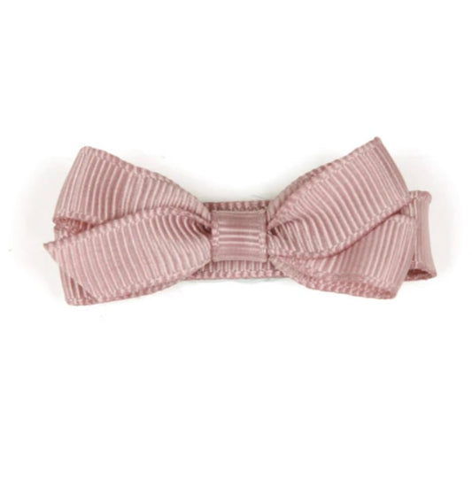 Small Dusty Pink Bow Hair Clip
